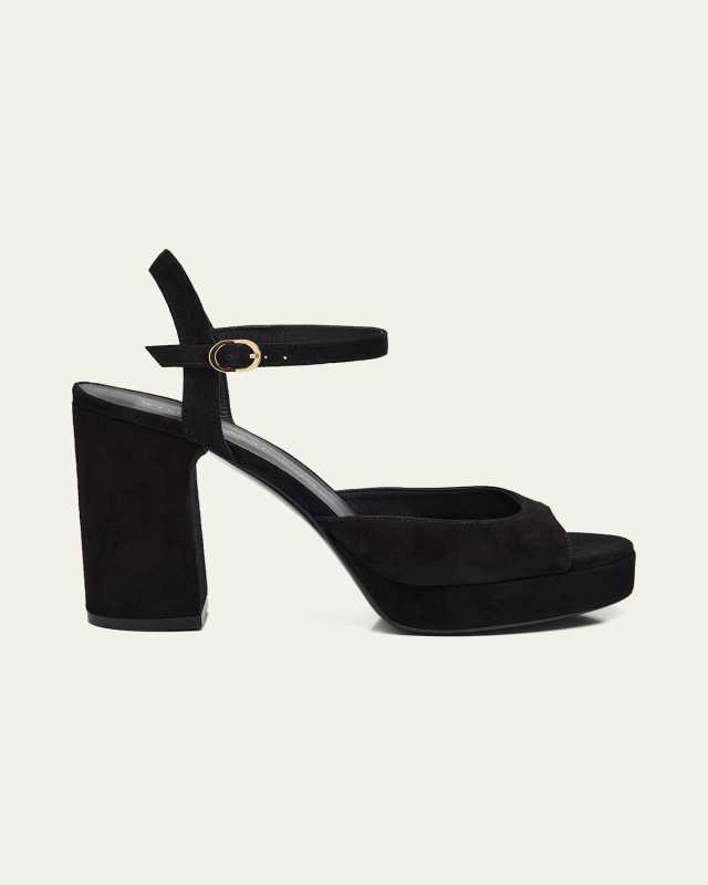 Dayna II Suede Ankle-Strap Platform Sandals
